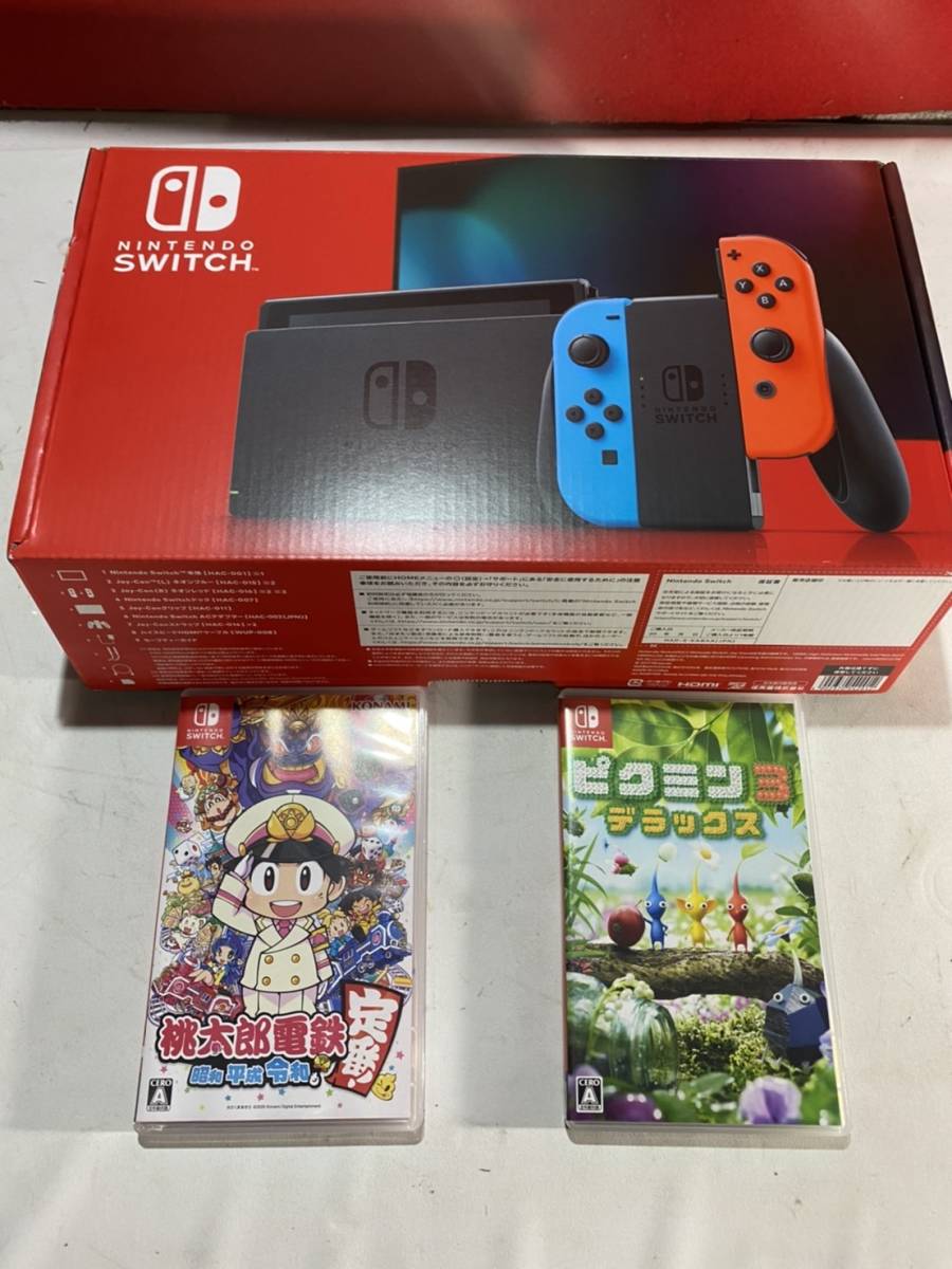 千葉県船橋市のお客様よりNintendo SWITCH 任天堂 ニンテンドースイッチ 桃太郎電鉄 令和 ピクミン3付きを出張買取させていただきました