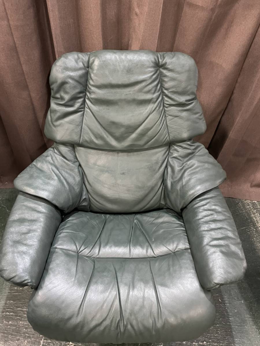 埼玉県さいたま市中央区のお客様より Ekornes/エコーネス/Reno/レノ/ リクライニングチェア/本革/ストレスレスチェア＆オットマン/vintageをお買取させて頂きました！