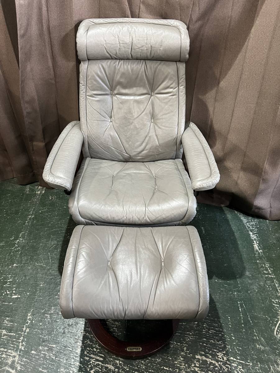 埼玉県越谷市のお客様よりEKORNES アンティーク エコーネス  ストレスレスチェア オットマン付き ビンテージ グレーを8000円でお買取させて頂きました！