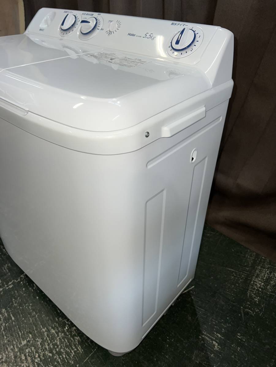 千葉県松戸市のお客様より  Haier　 ハイアール　JW-W55E　 二層式洗濯機　5.0kg　 2020年製　43L　ホワイト　女性オーナー　※背面に凹みありをお買取させて頂きました！