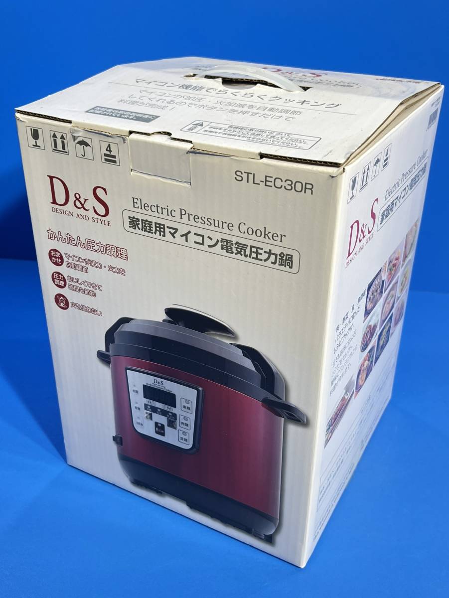 神奈川県横浜市戸塚区のお客様よりD&S ディーアンドエス 　家庭用　マイコン電気圧力鍋2.5L　 STL-EC30R　 レッド 　時短調理 　予約タイマーをお買取させて頂きました！