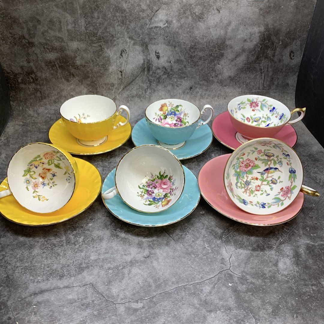 東京都江東区のお客様よりAynsley ボーンチャイナ カップ&ソーサー 6客をお買取させて頂きました！