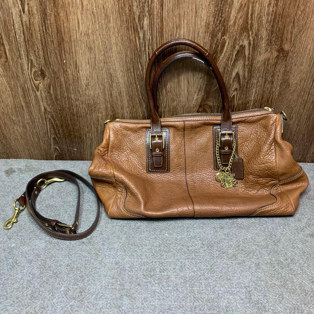 静岡市葵区のお客様よりCOACH ハンプトンズ レザー サッチェル F12444をお買取させて頂きました！